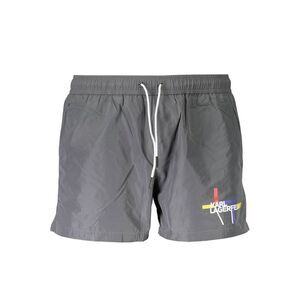 Karl Lagerfeld Grigio Polyester Men Swim Men's Boxer